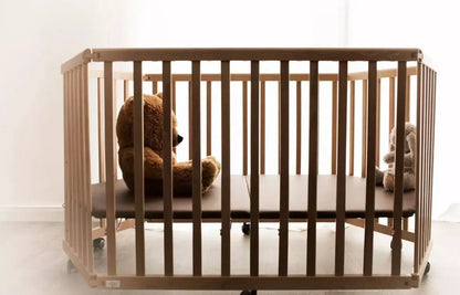 Parc bébé 6 coins Pliant - Bois de Hêtre Tissi