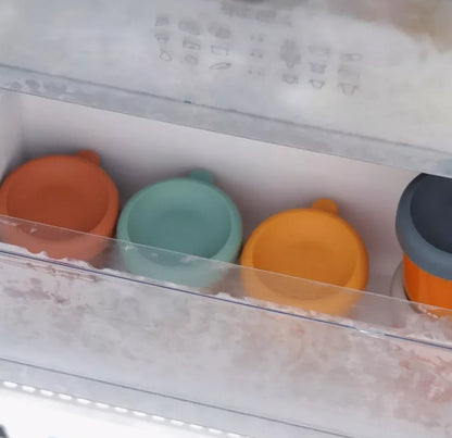 BEABA, Lot de 2 Portions verre 250 ml Night blue/Honey BB Cigogne