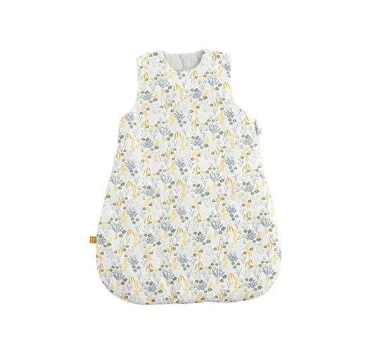 Gigoteuse naissance motif végétal - PROMENONS NOUS BB Cigogne