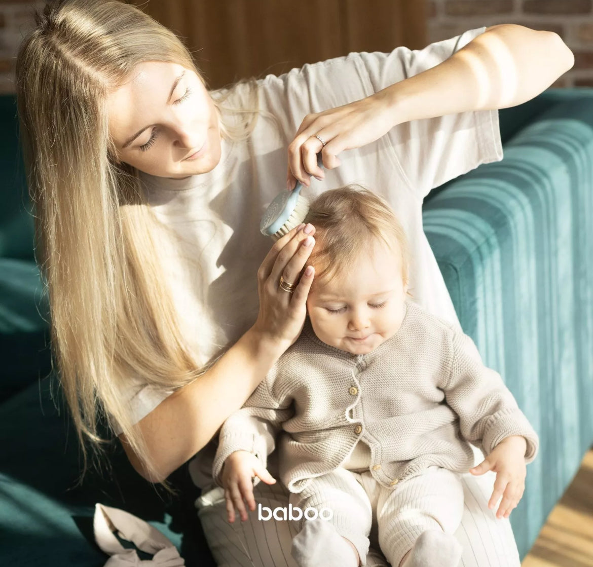 Kit brosse BABOO - BLEU BB Cigogne