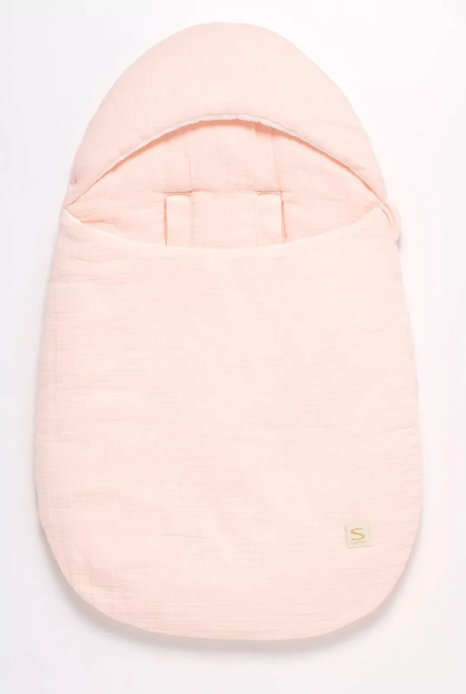 Nid d'ange bébé 5 attaches en double gaze de coton - UNI PETALE BB Cigogne