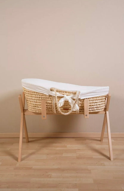 CHILDHOME, Panier moise  + matelas + habillage jersey -BLANC BB Cigogne