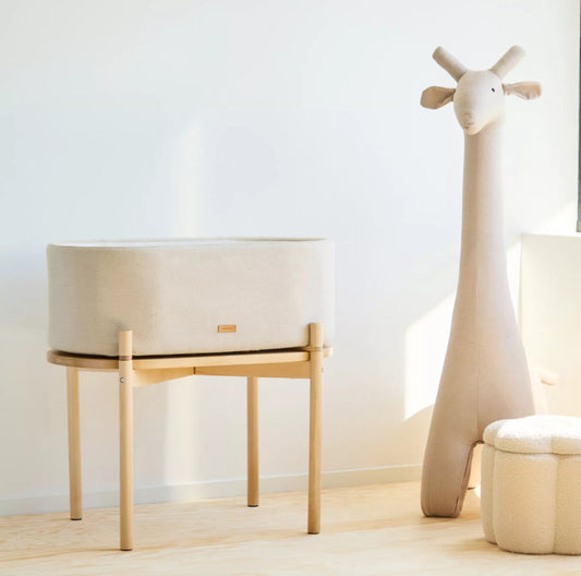 Nouveauté ! CHILDHOME, Berceau en lin - Beige BB Cigogne