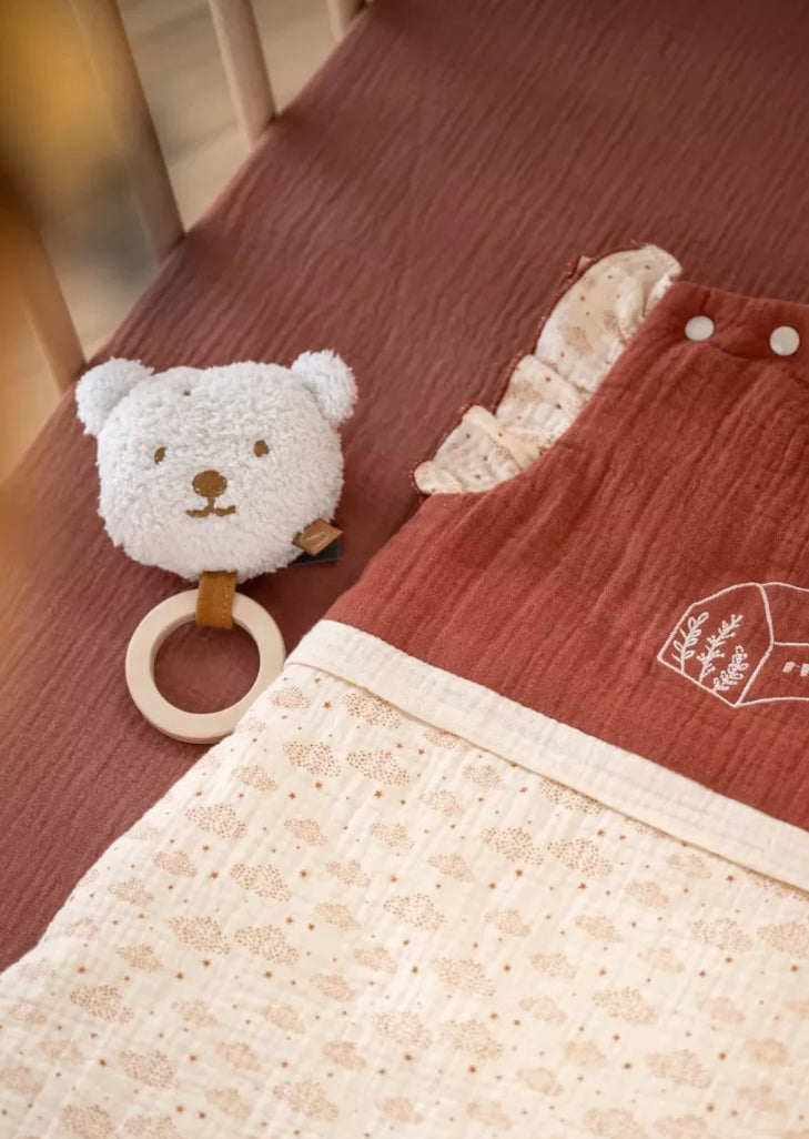 Hochet ours avec anneau en bois - BEIGE ORSINO BB Cigogne