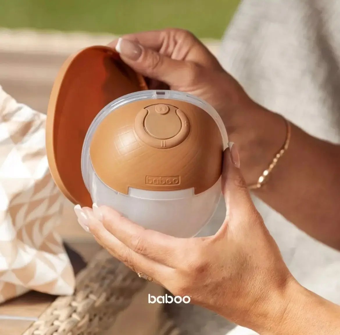 Tire-lait électrique double portable mains libres BABOO x2 -CACAO BB Cigogne