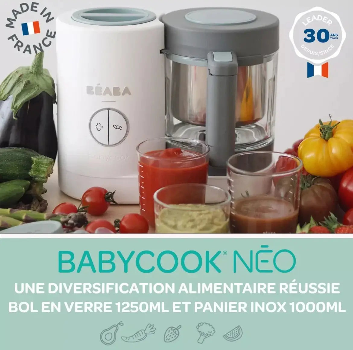 Babycook NEO - Blanc/ Gris Beaba