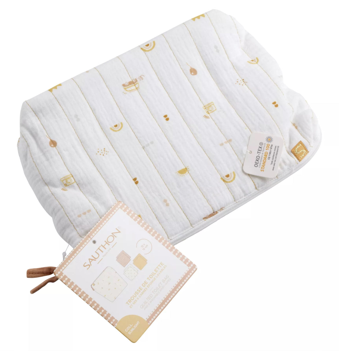 Trousse de toilette + Carrés éponges - SUNLIGHT BB Cigogne