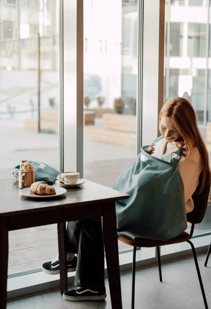 Couverture d'allaitement TISU, VERT SAUGE Tisu baby