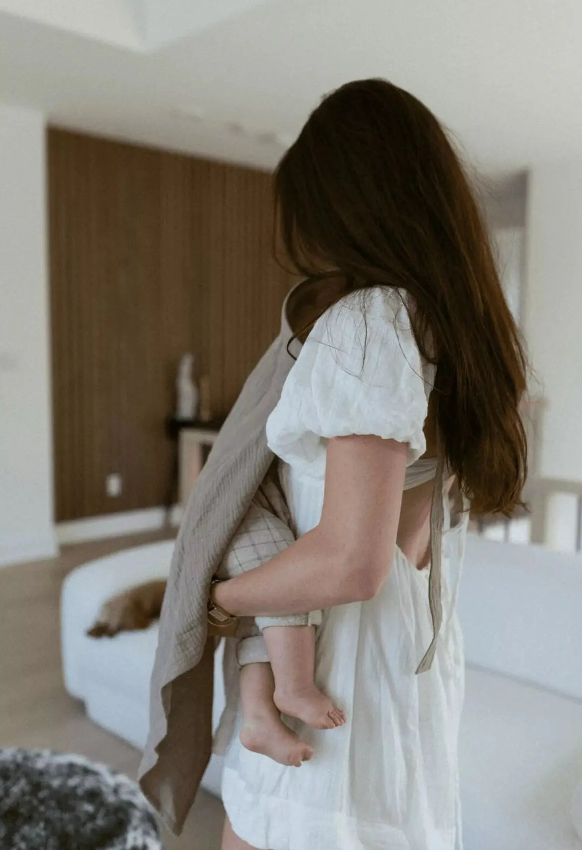 Couverture d'allaitement TISU, TAUPE PÂLE Tisu baby