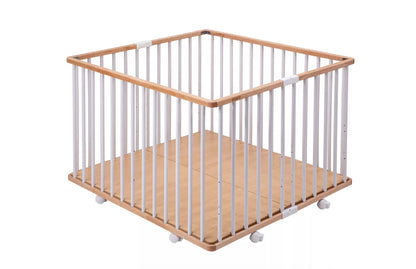 Parc carré Gaby blanc + tapis vert COMBELLE