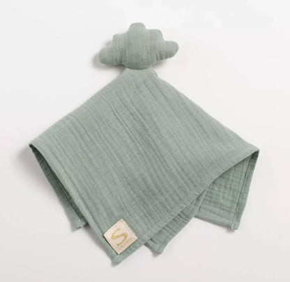 Gigoteuse bébé hiver en double gaze de coton et son doudou mouchoir - UNI SAUGE BB Cigogne