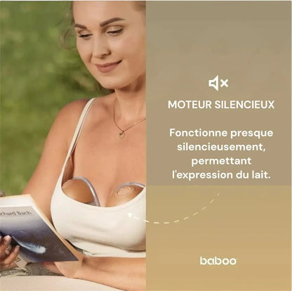 Tire-lait électrique double portable mains libres BABOO x2 -CACAO BB Cigogne