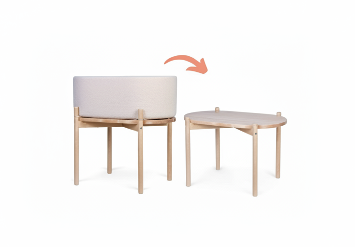 Nouveauté ! CHILDHOME, Berceau Teddy - ecru BB Cigogne