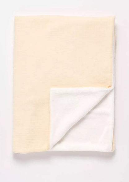 Couverture bébé en gaze de coton et polaire - VANILLA BB Cigogne