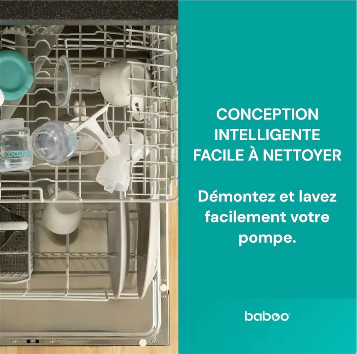 Tire-lait électrique BABOO avec technologie d'aspiration 3D BB Cigogne