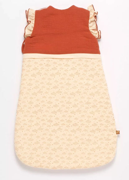 Gigoteuse bébé hiver à volants en double gaze de coton (Taille 0-6mois) - ORSINO BB Cigogne