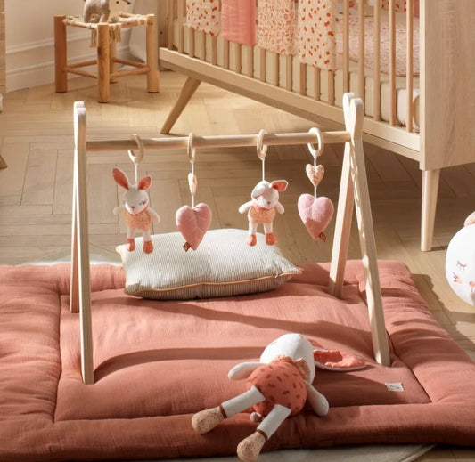 Arche d'éveil en bois avec jouet - ESMEE BB Cigogne