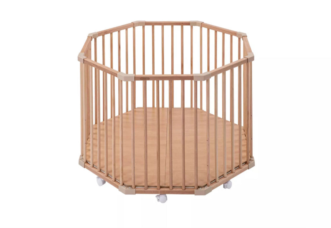 Parc Basile octogonal + tapis Rose COMBELLE