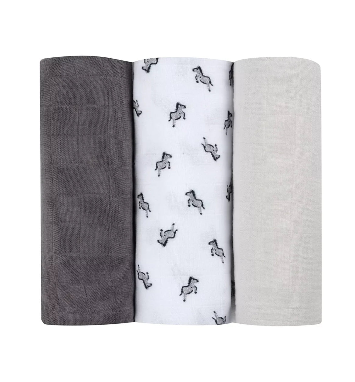 Boîte de 3 langes BEABA - SAVANE BB Cigogne