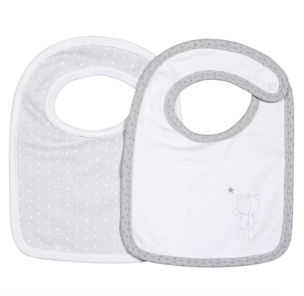 Lot 2 bavoirs - CELESTE BB Cigogne