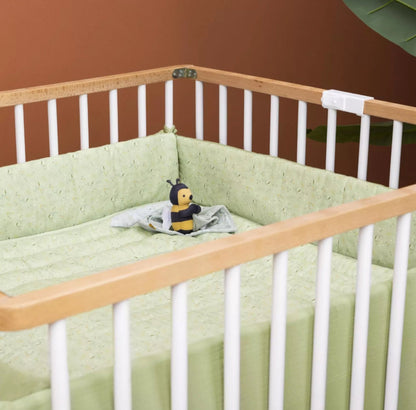 Parc carré Gaby blanc + tapis vert COMBELLE