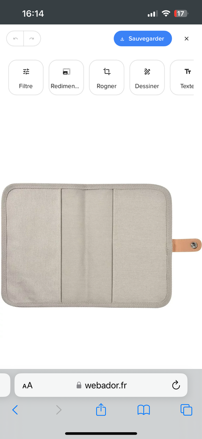 BEABA, Protège carnet de santé - GRIS PERLE BB Cigogne