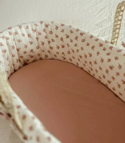 Couffin - ECRU FLEURIS ROSE BB Cigogne