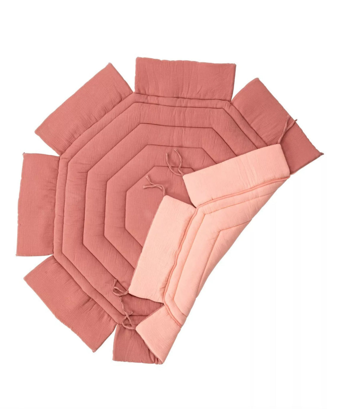 Parc Basile octogonal + tapis Rose COMBELLE