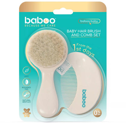 Kit brosse BABOO - BEIGE BB Cigogne