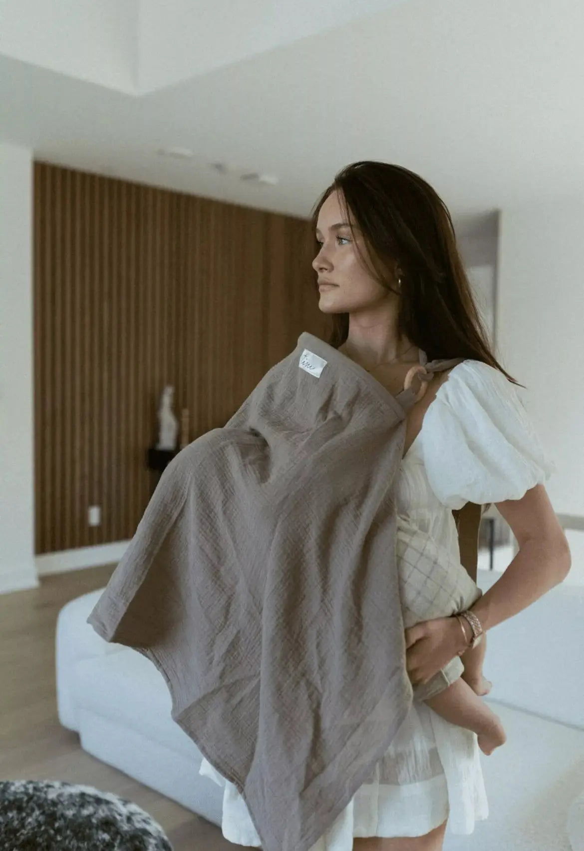 Couverture d'allaitement TISU, TAUPE PÂLE Tisu baby