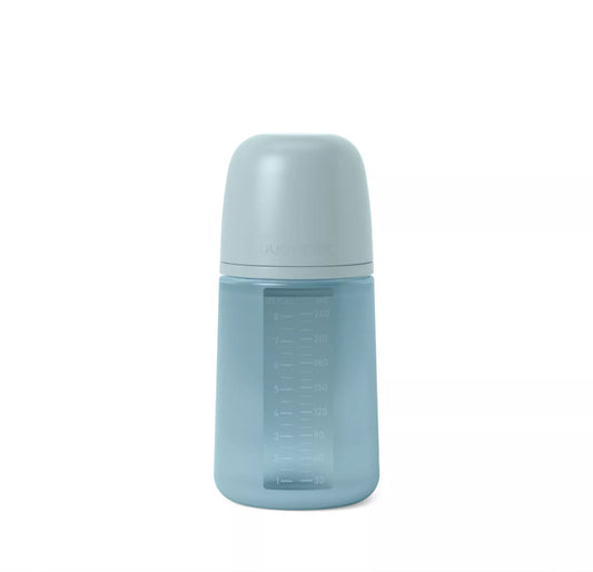 Biberon en silicone 250ml - BLEU BB Cigogne