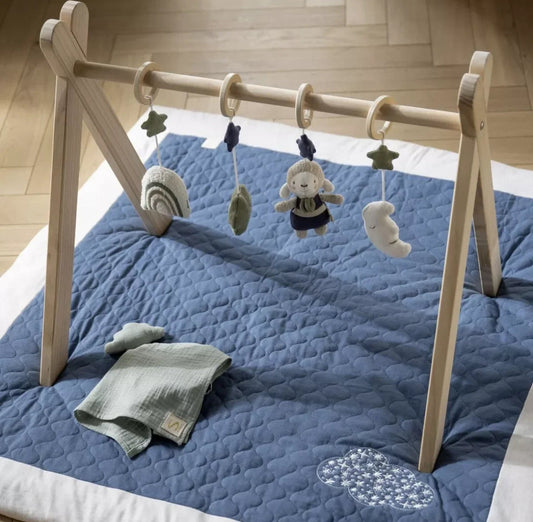 Arche d'éveil bois avec 4 jouets - PETIT NUAGE BB Cigogne