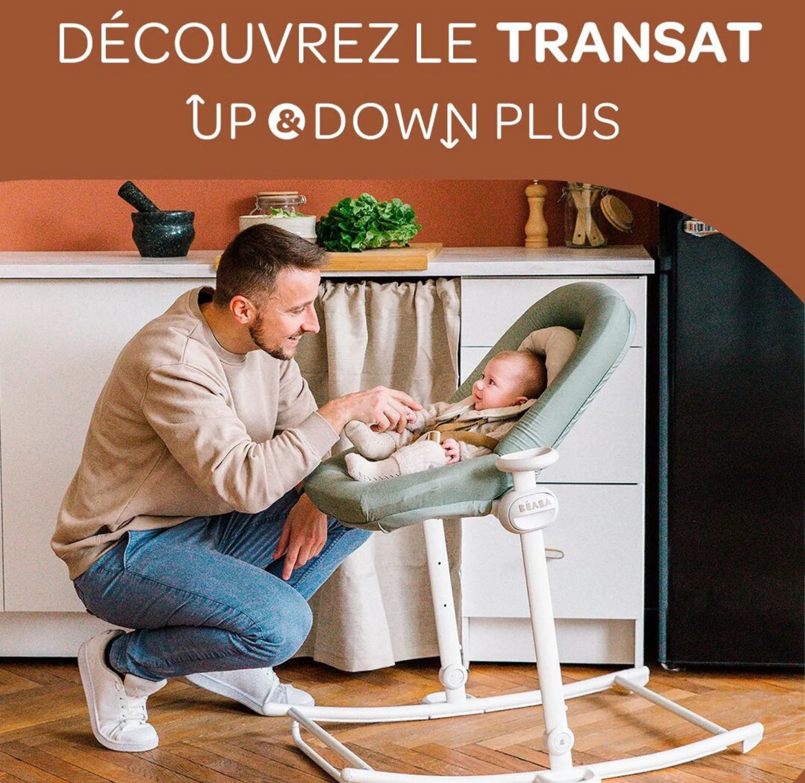 BEABA, Transat Up&Down + Lichen BB Cigogne