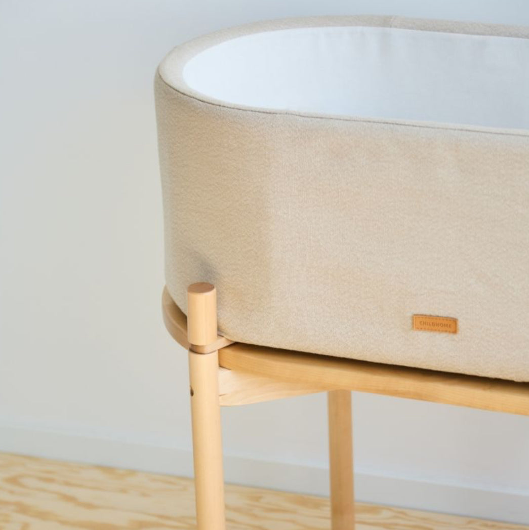 Nouveauté ! CHILDHOME, Berceau en lin - Beige BB Cigogne