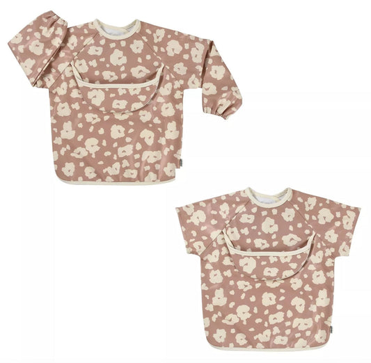 BEABA, Bavoir à manches évolutif et 2 en 1 - Savannah bloom BB Cigogne