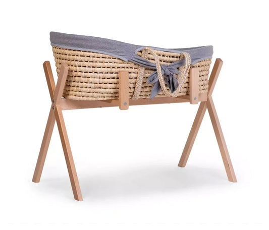 CHILDHOME, Panier moise + matelas + habillage jersey - GRIS BB Cigogne