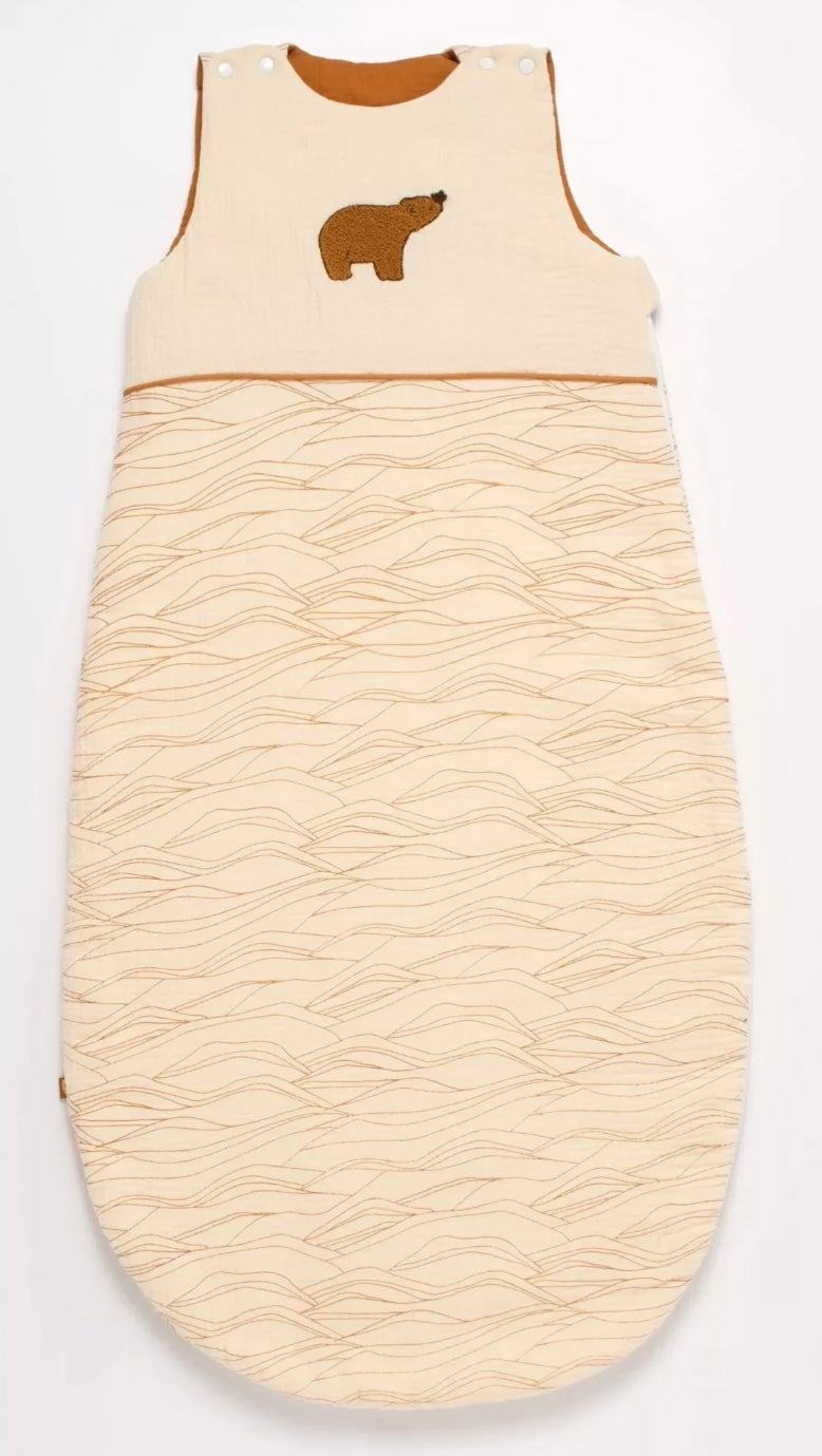 Gigoteuse bébé hiver patch ours en double gaze de coton (Taille 6-24 mois)- ORSINO BB Cigogne