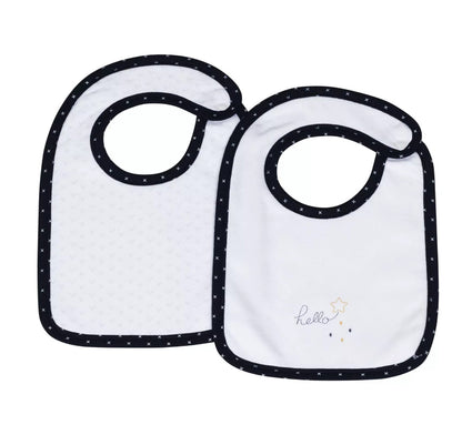 Lot 2 bavoirs - HELLO BB Cigogne