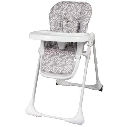 Chaise Haute - Grise à Motif Looping