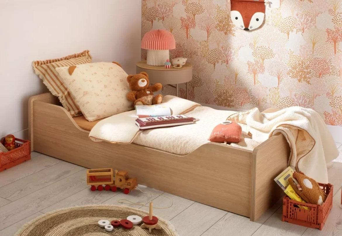 Couvre lit bébé 90x140 cm en double gaze de coton - ORSINO BB Cigogne