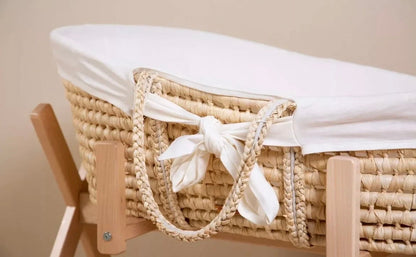 CHILDHOME, Panier moise  + matelas + habillage jersey -BLANC BB Cigogne