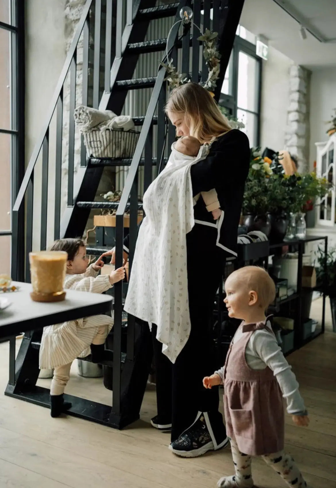 Couverture d'allaitement TISU, CREME DAISY Tisu baby