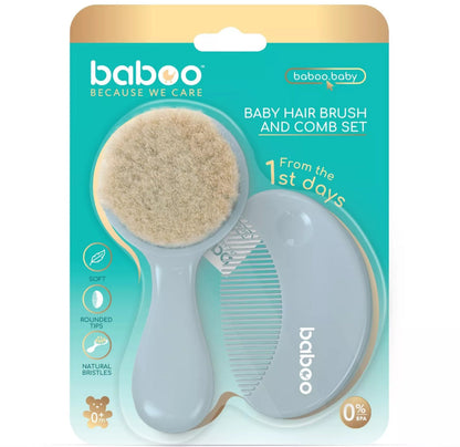 Kit brosse BABOO - BLEU BB Cigogne