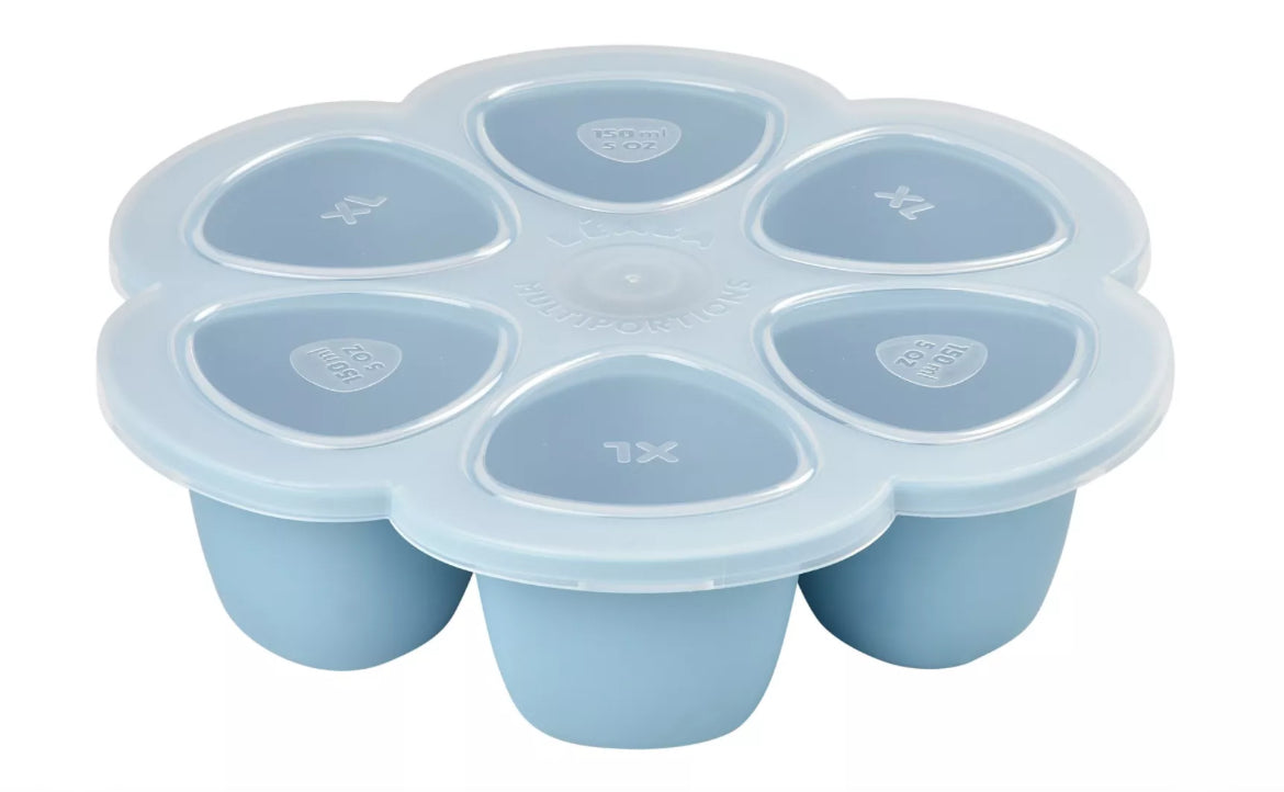BEABA, Multiportions silicone 6 x 150 ml windy blue BB Cigogne