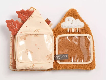 Livre d'éveil sherpa détail brodé - ORSINO BB Cigogne