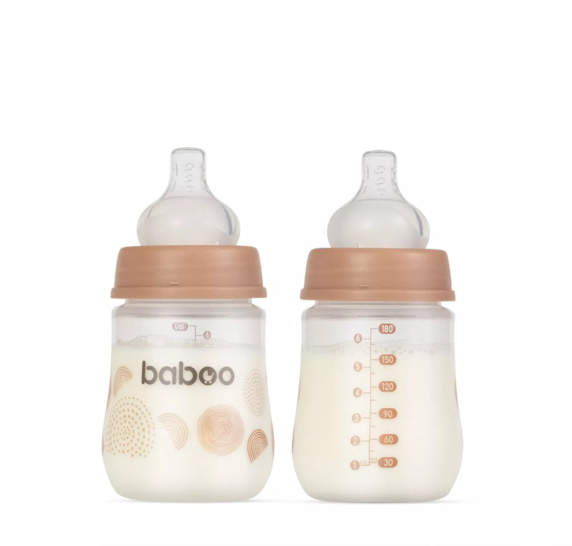 Biberon anti-colique 180 ml (0+ mois) Pêche - BABOO
