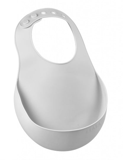 Bavoir silicone BEABA - GRIS BB Cigogne