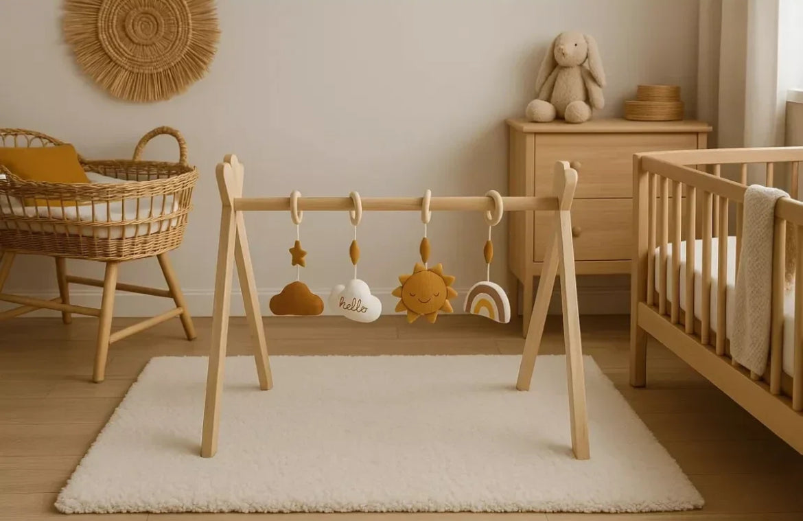 Arche d'éveil bois avec 4 jouets - SUNLIGHT
