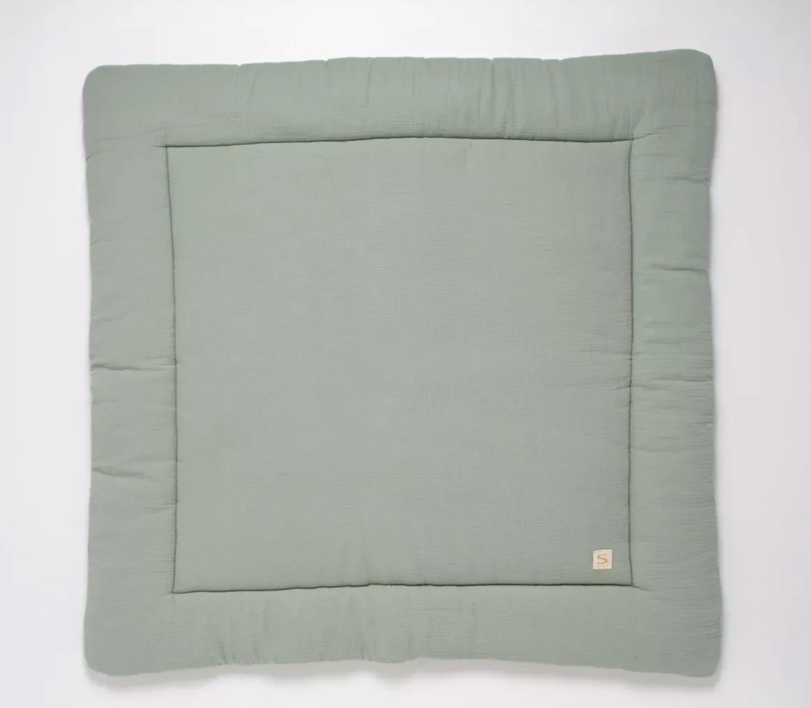 Grand tapis de jeu en double gaze de coton - UNI SAUGE BB Cigogne