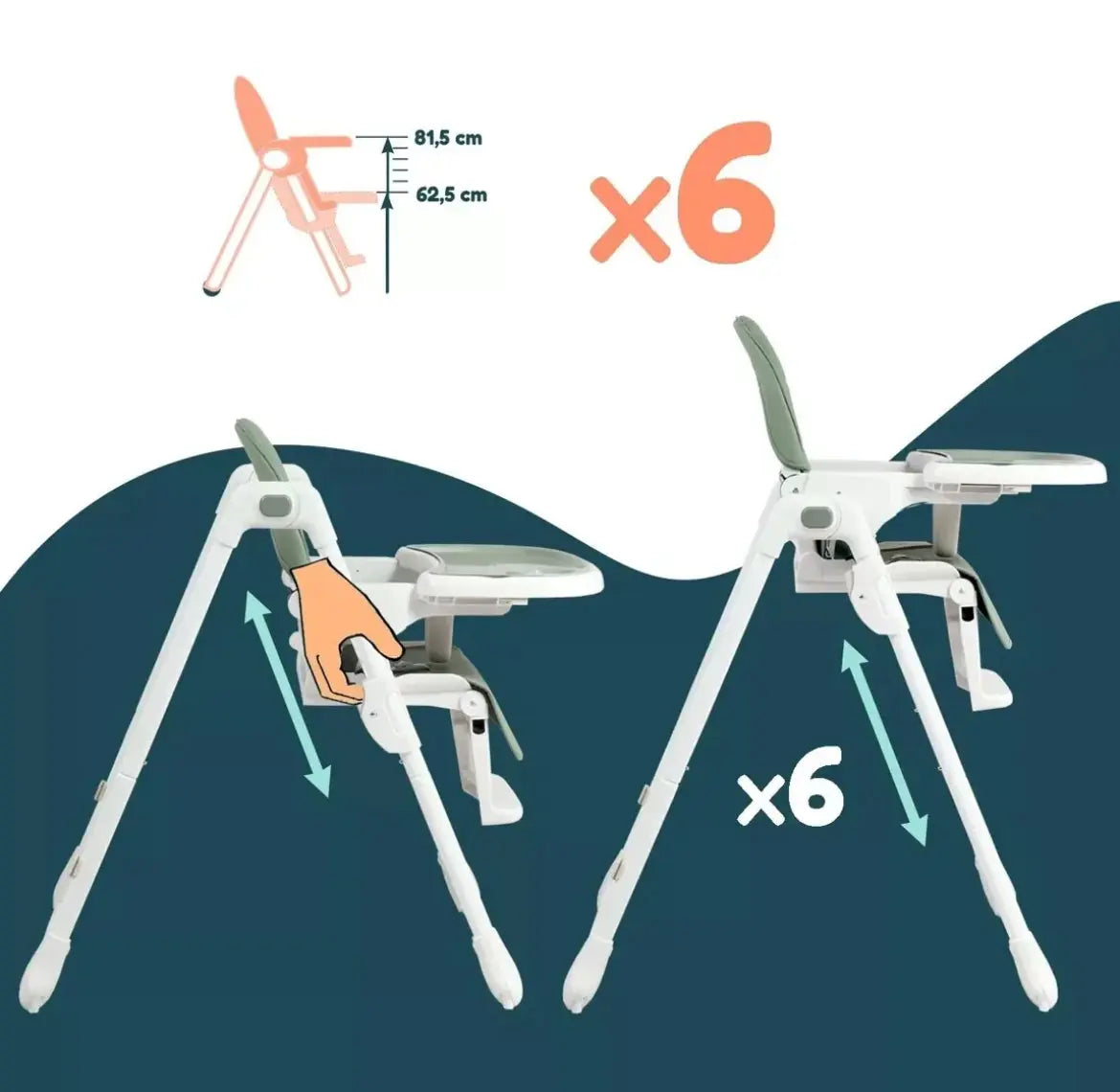 Chaise Haute - Verte Looping